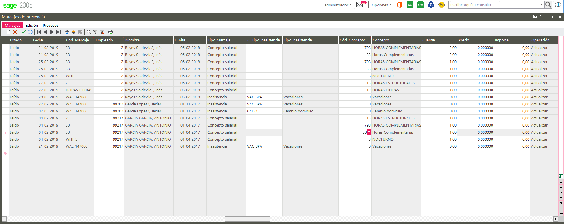 Sage Control Horario - Bildschirmfoto 2