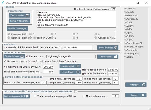 Ditel SMS Mailing - Captura de pantalla 1