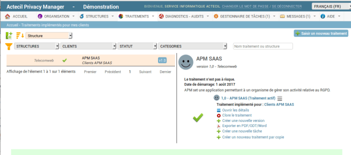 Actecil Privacy Manager (APM) - Captura de tela 4