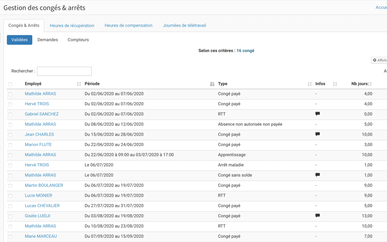 MyTime - Gestion des congés