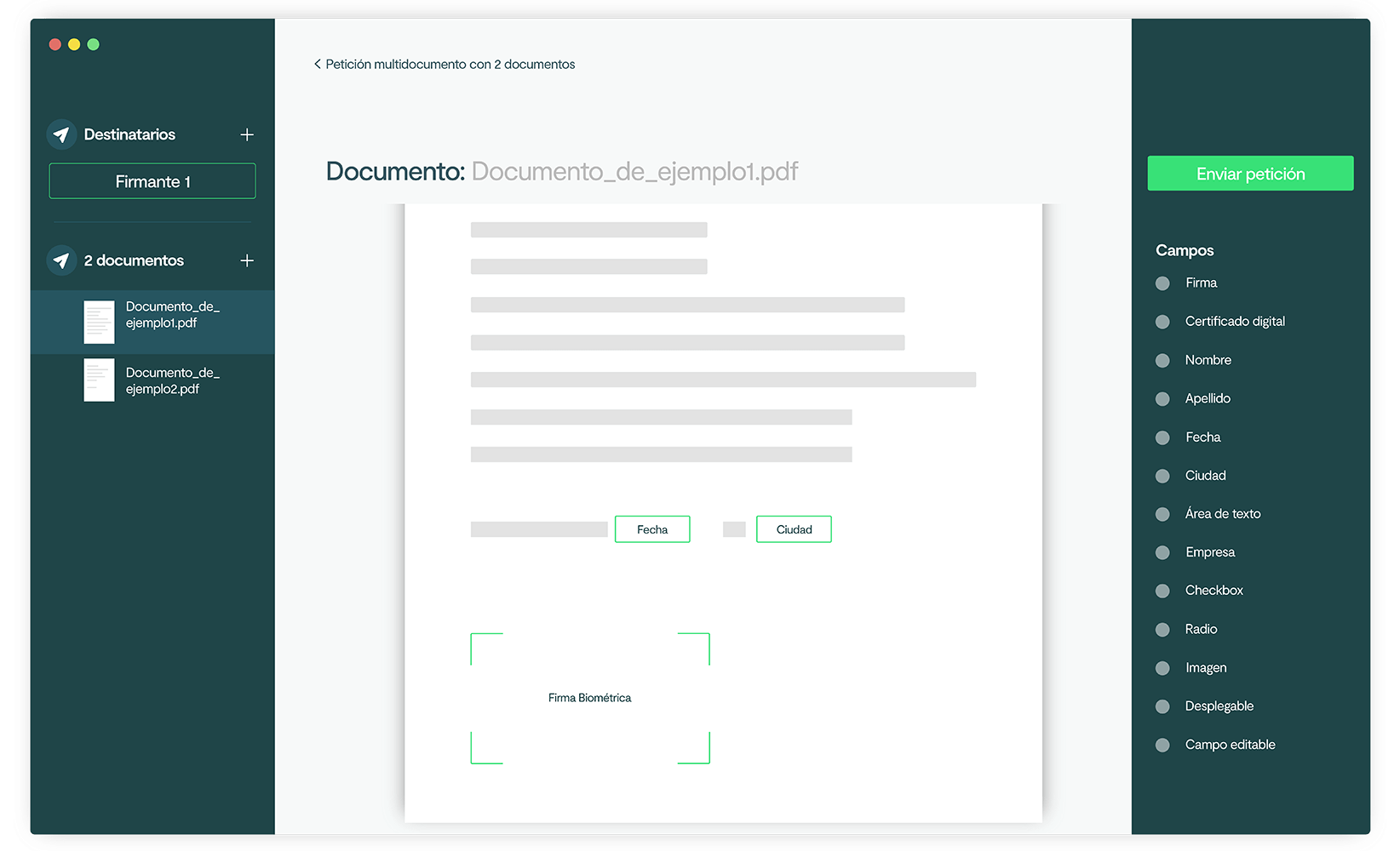 Signaturit - Configuración de un documento a firmar