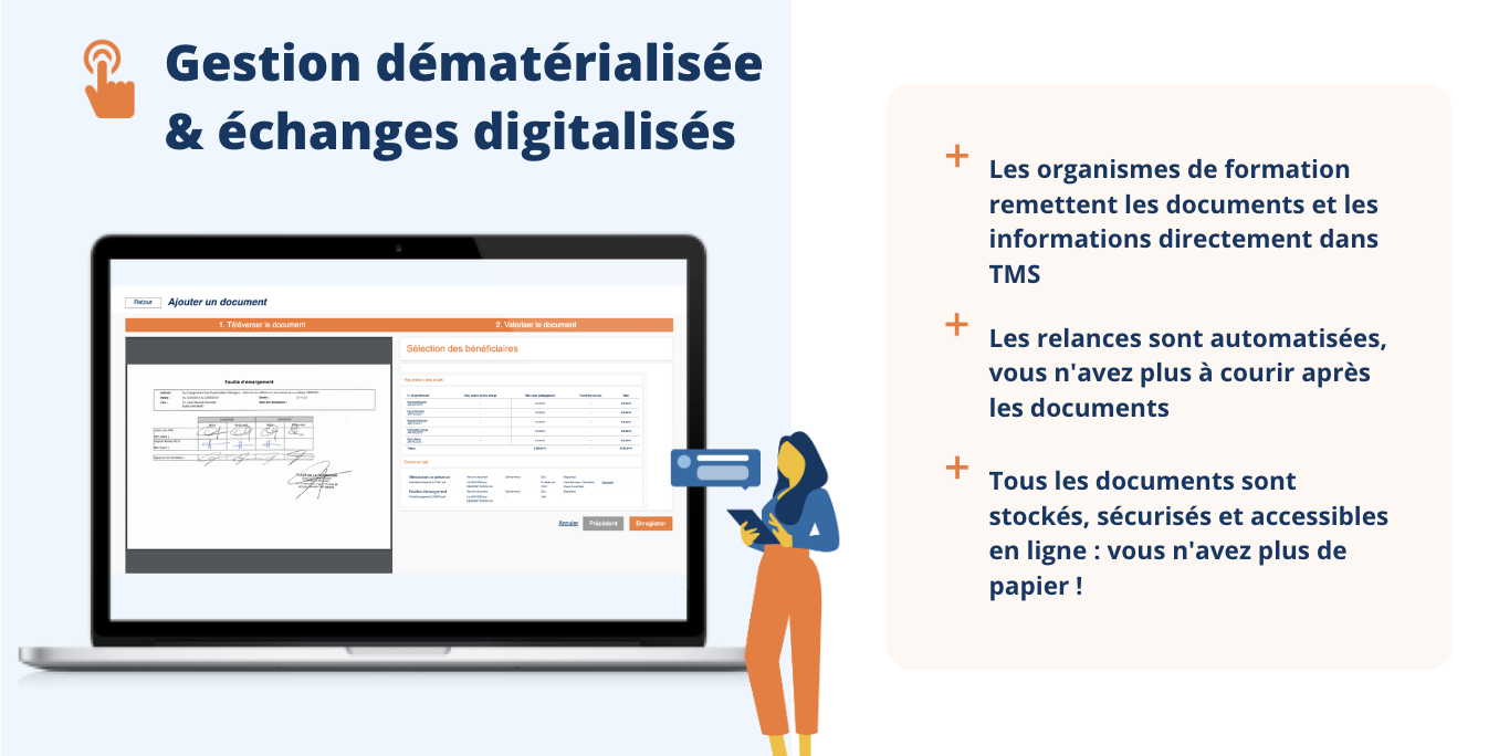 TMS par Place de la Formation - Gestion dématérialisée