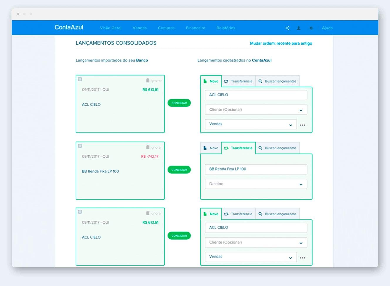 Conta Azul - Conciliação