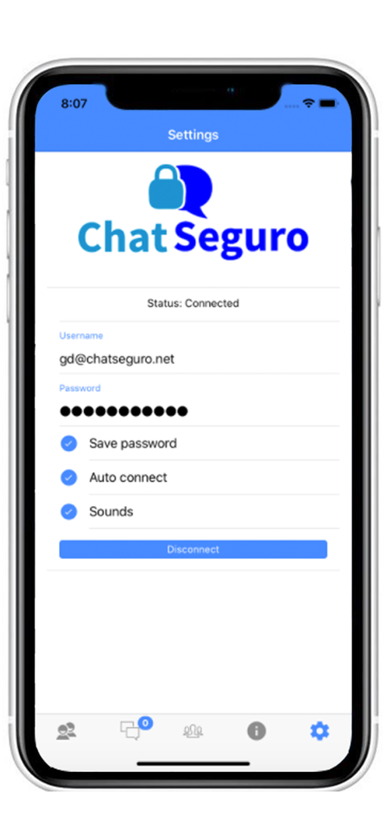 Chat seguro - Screenshot 3