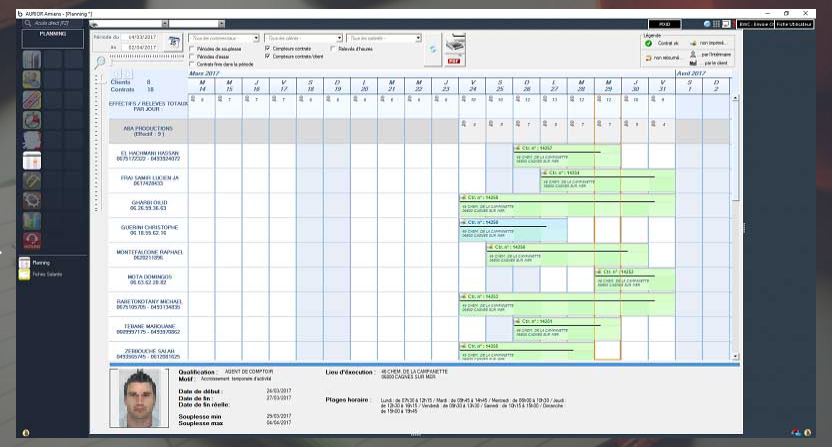 BeSTT - Planning des intérimaires en contrat