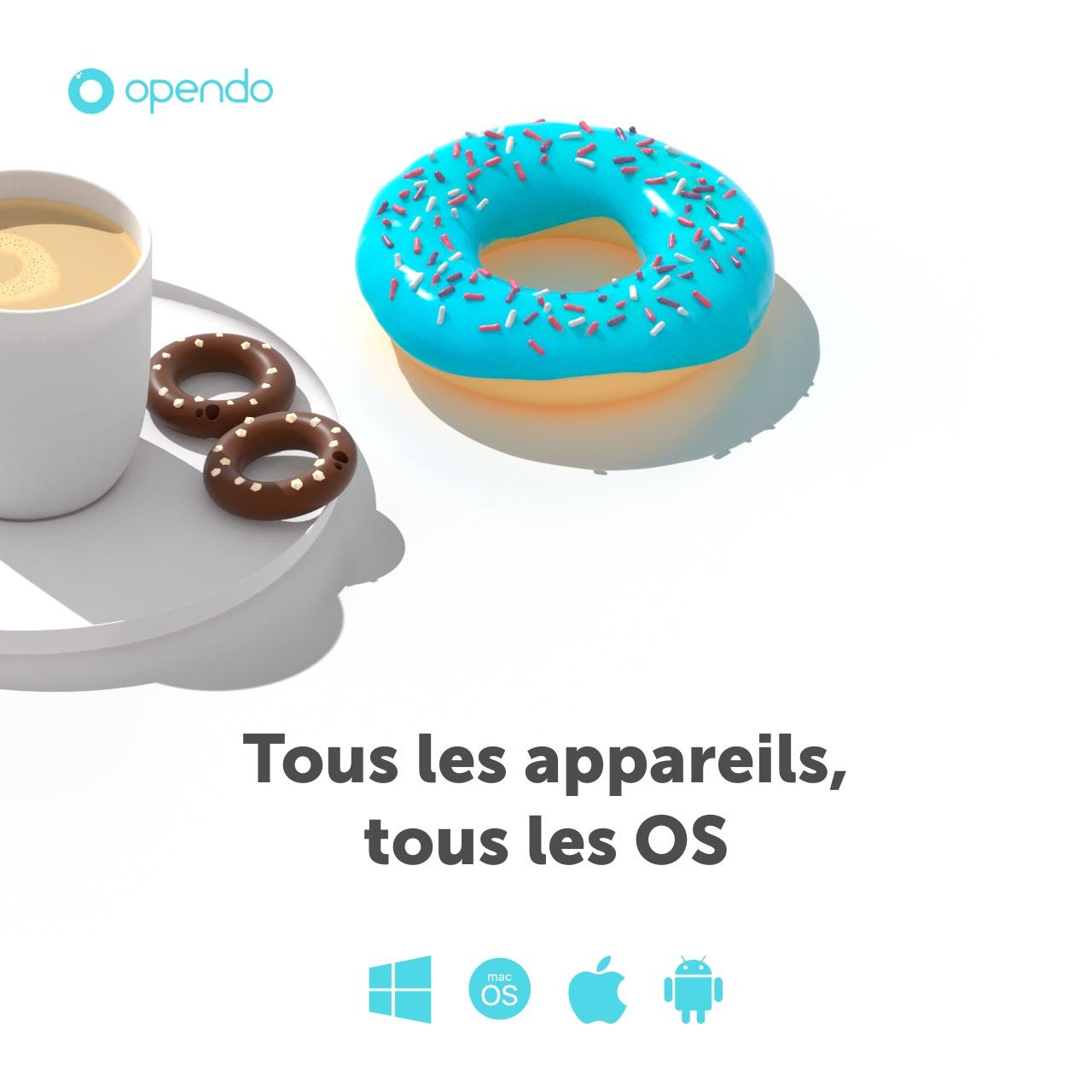 Opendo - S'installe sur tous les appareils et les systèmes d'exploitation (iOs, Androidi, PC, Mac)