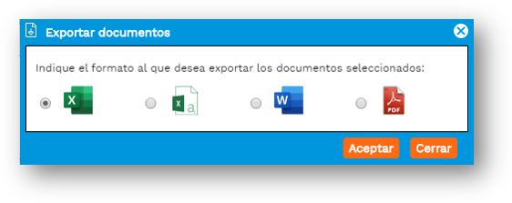 Vicubo Cloud - Exportación de la información en diferentes formatos