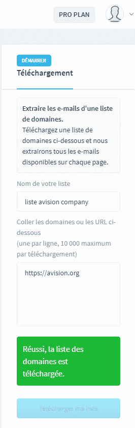 Logiciel génération prospects - Logiciel de génération clients-Extraction email avec une liste de domaine