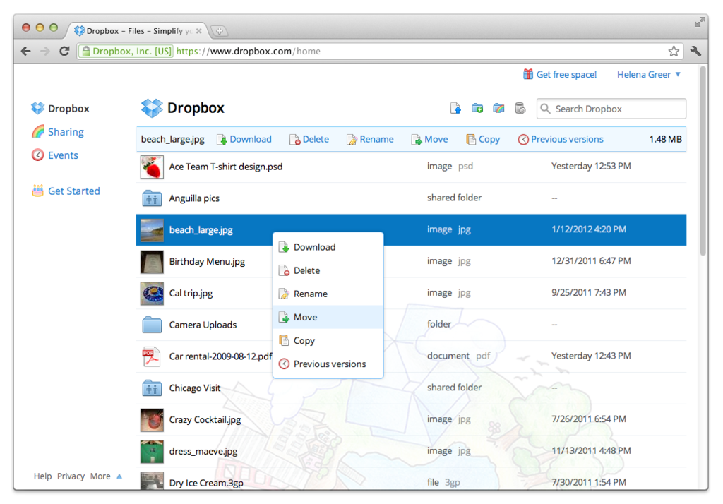 DropBox - Caja de reenvío: carpetas compartidas, auditorías y certificación (SAS 70, ISO 27001/2, TRUSTe), visor de documentos