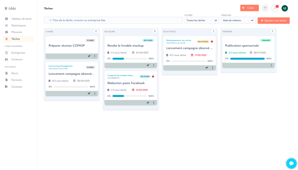 tikki.io - La gestion de projet intégrée pour organiser ses projets