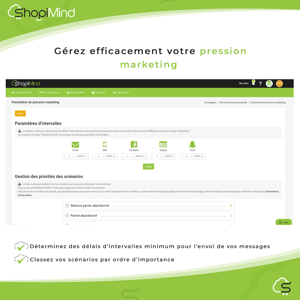 Shopimind - Gestion de votre pression marketing