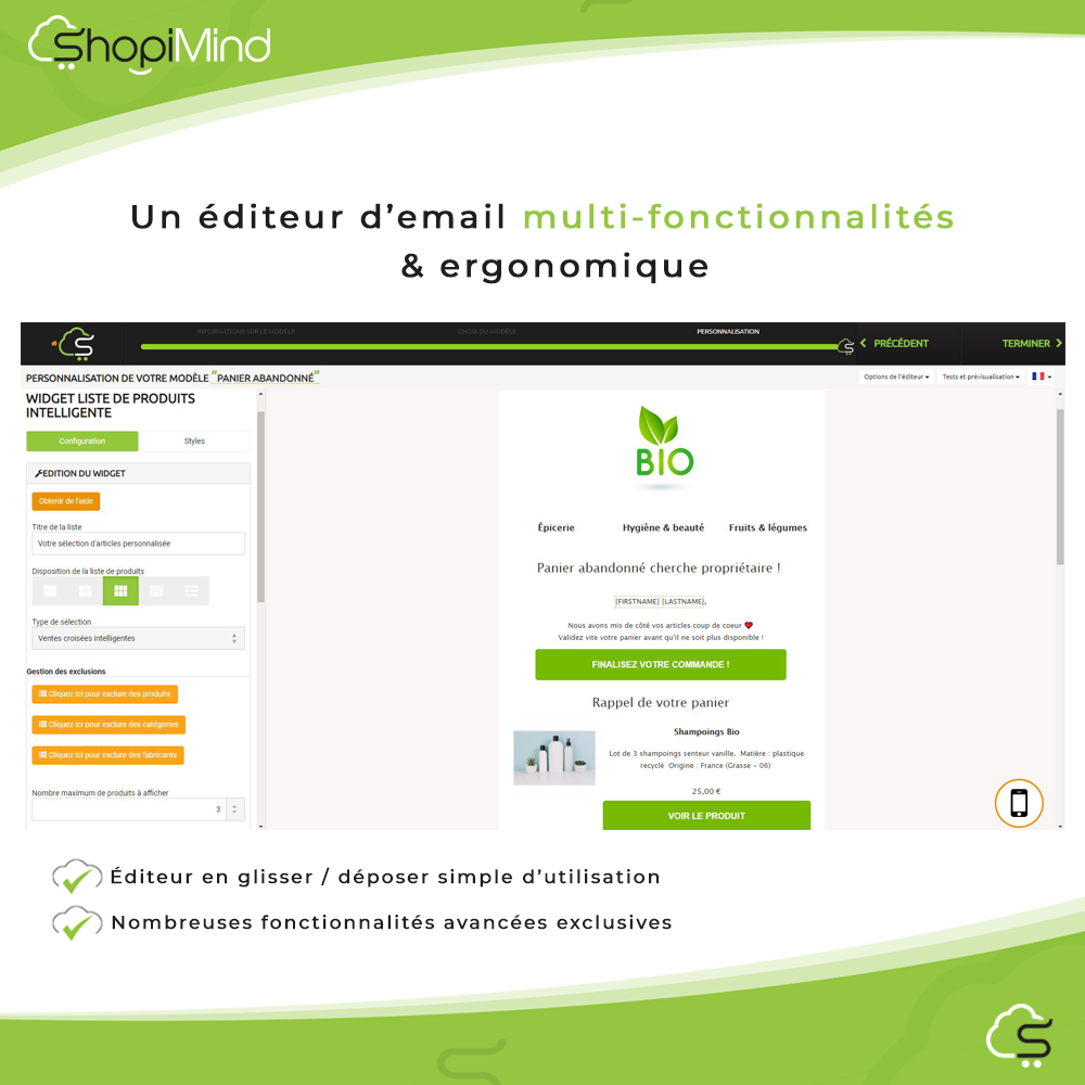 Shopimind - Un éditeur d'email multi-fonctionnalités & ergonomique