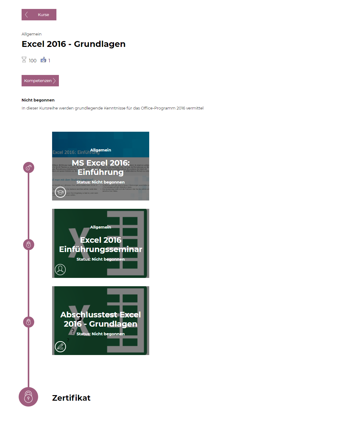 nectar LMS - Nectar parcours sequentiel exemple