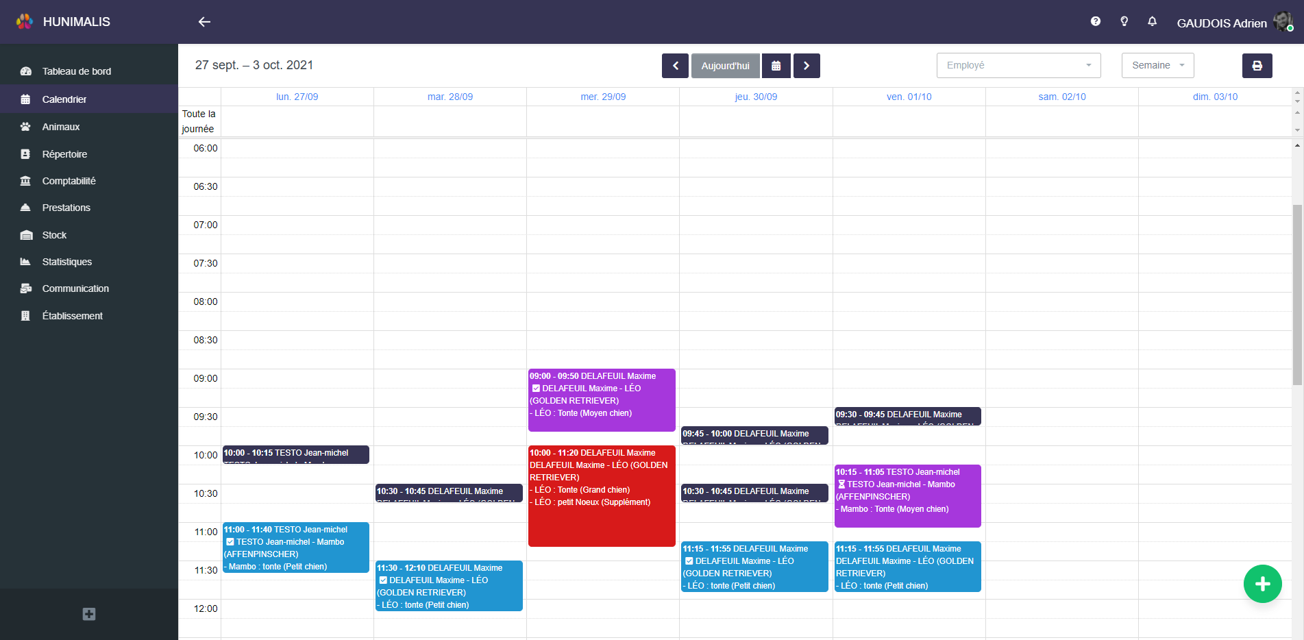 Hunimalis - Calendrier