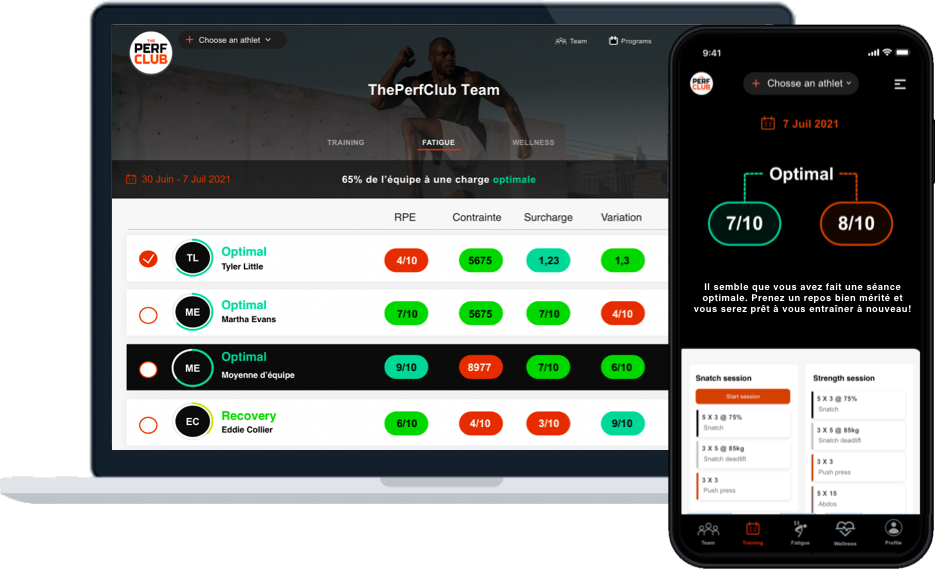 TheperfClub - Plateforme de suivi des athlètes