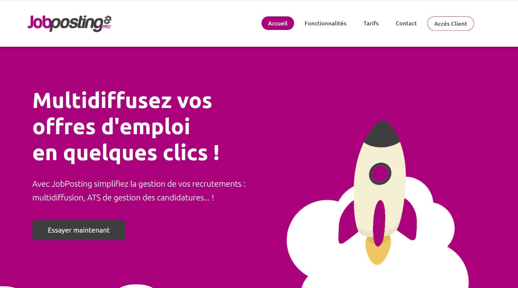 Avis Jobposting.pro : Solution de multidiffusion d'offre d'emploi - Appvizer