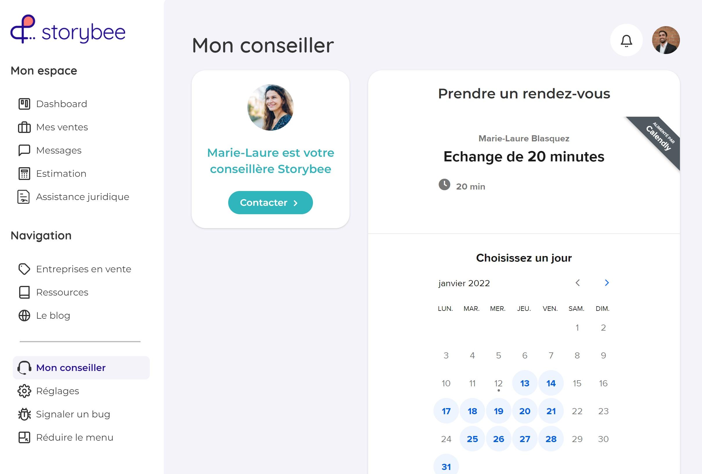 Storybee - Prise de RDV avec expert dédié