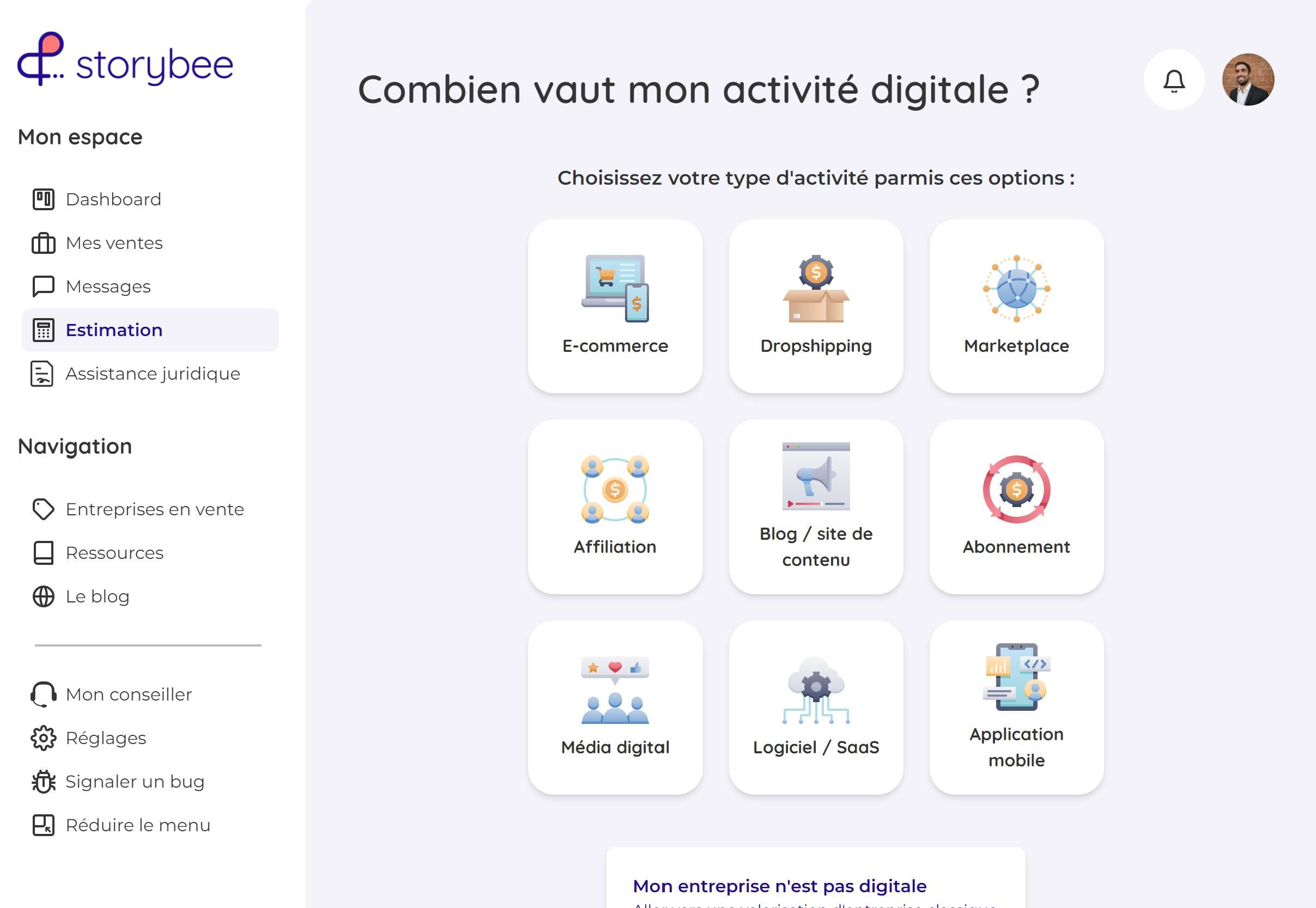 Storybee - Estimation de la valeur de site internet, e-commerces, SaaS, logiciels, apps, etc.