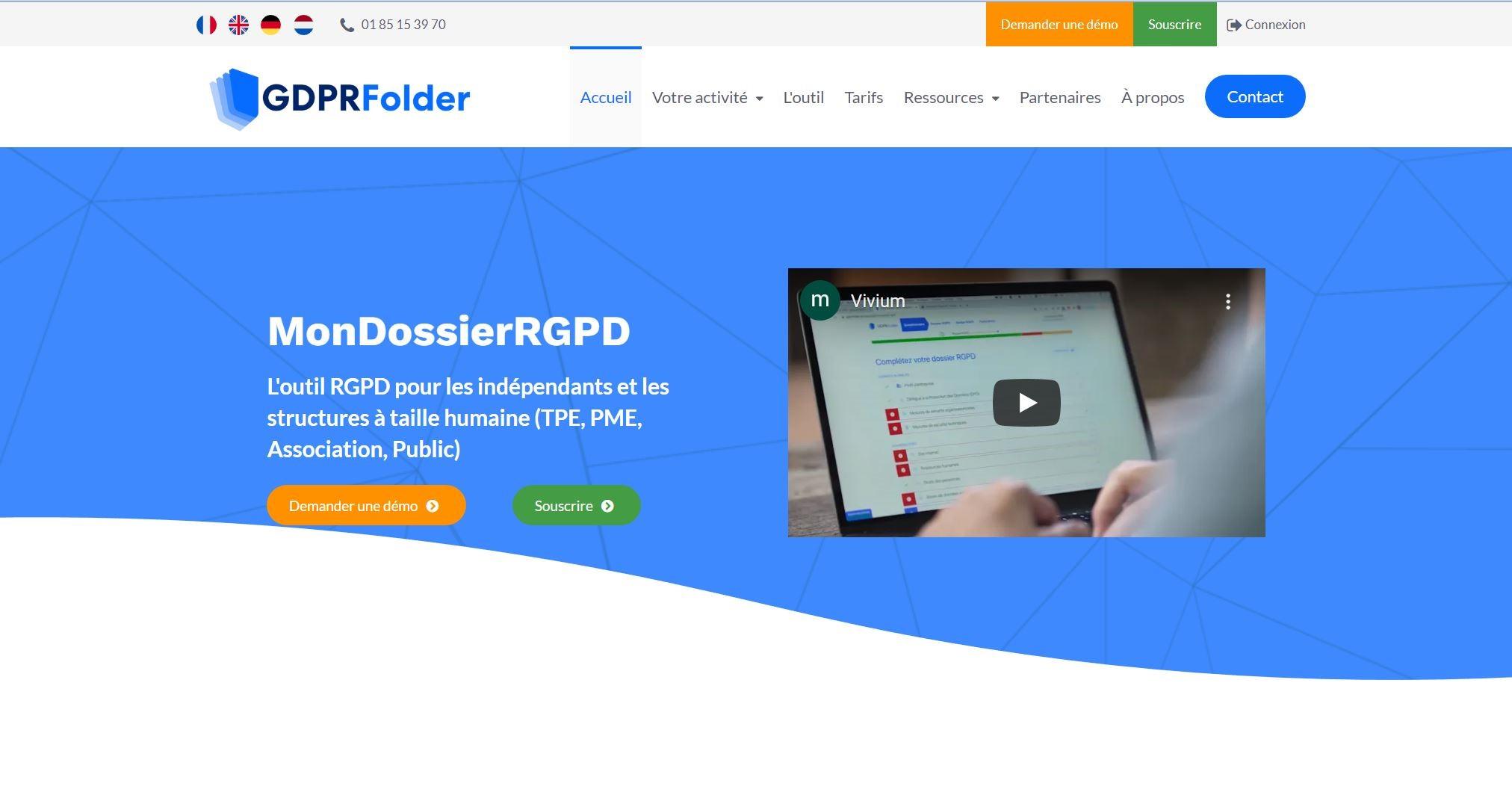 Avis GDPR Folder : Outil de mise en conformité RGPD pour les TPE PME & Assos - Appvizer