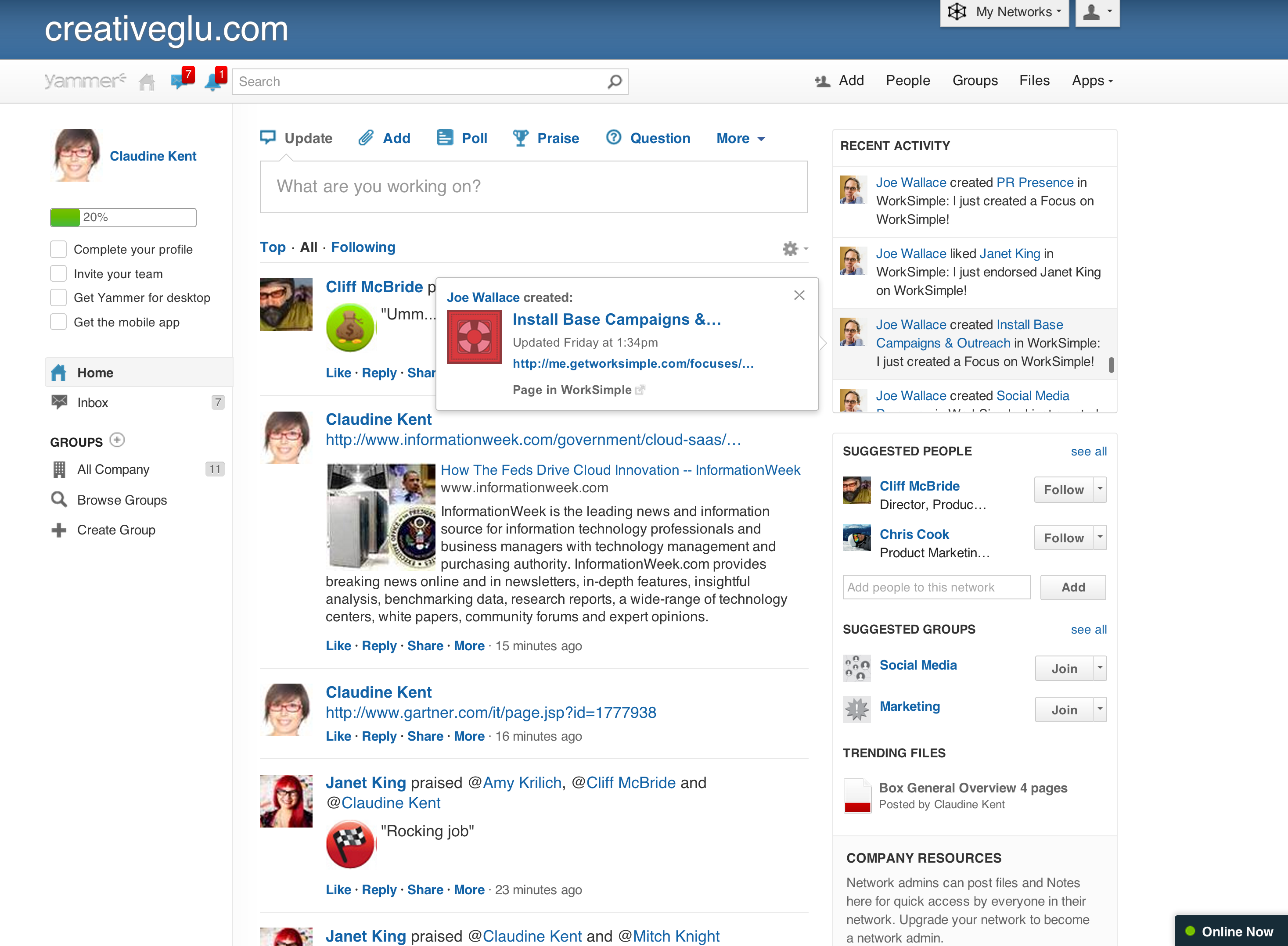 Yammer - Yammer: News-Feed, Intranet & Community Task-Manager