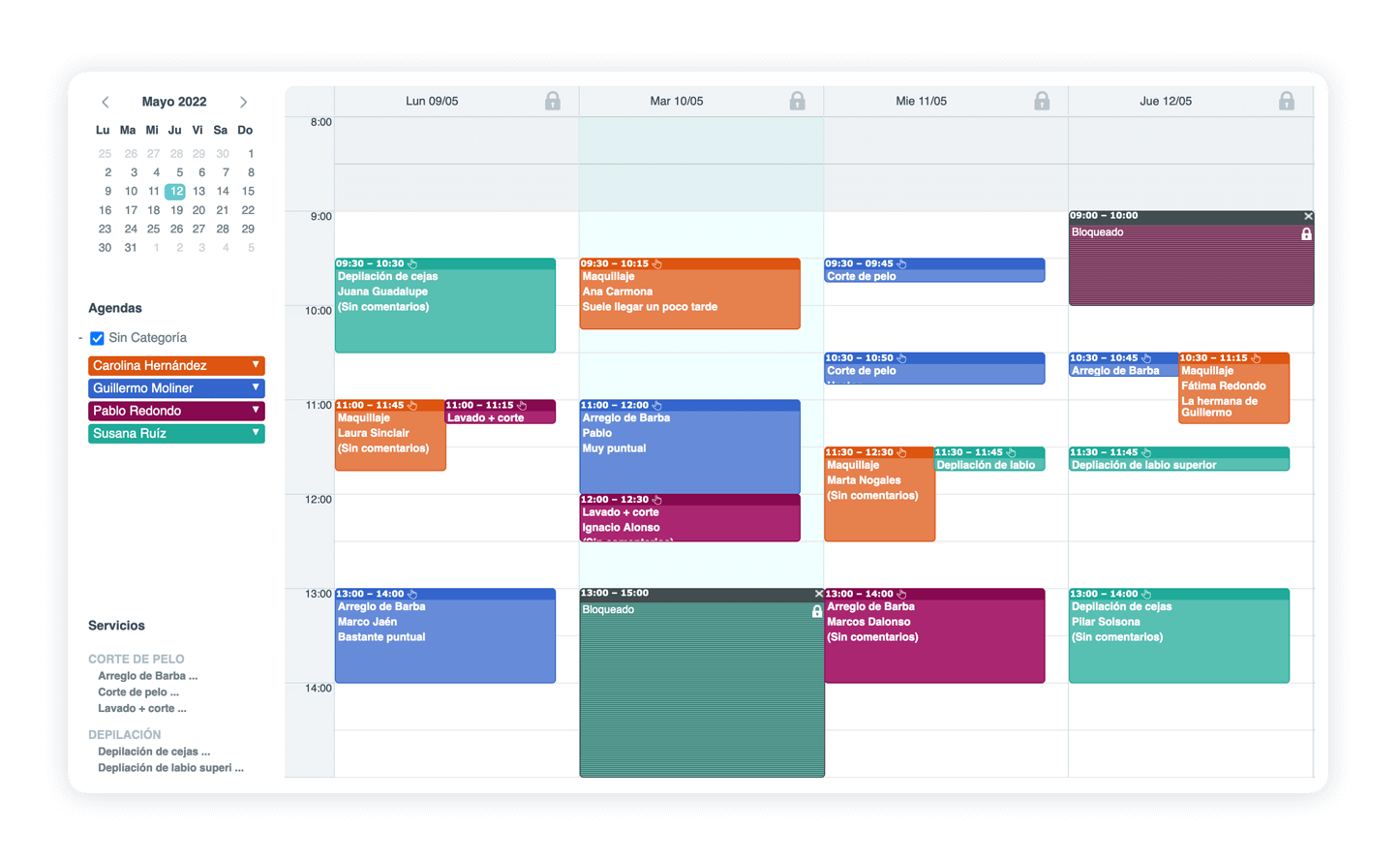 Bookitit - Gestión de reservas en el calendario Bookitit