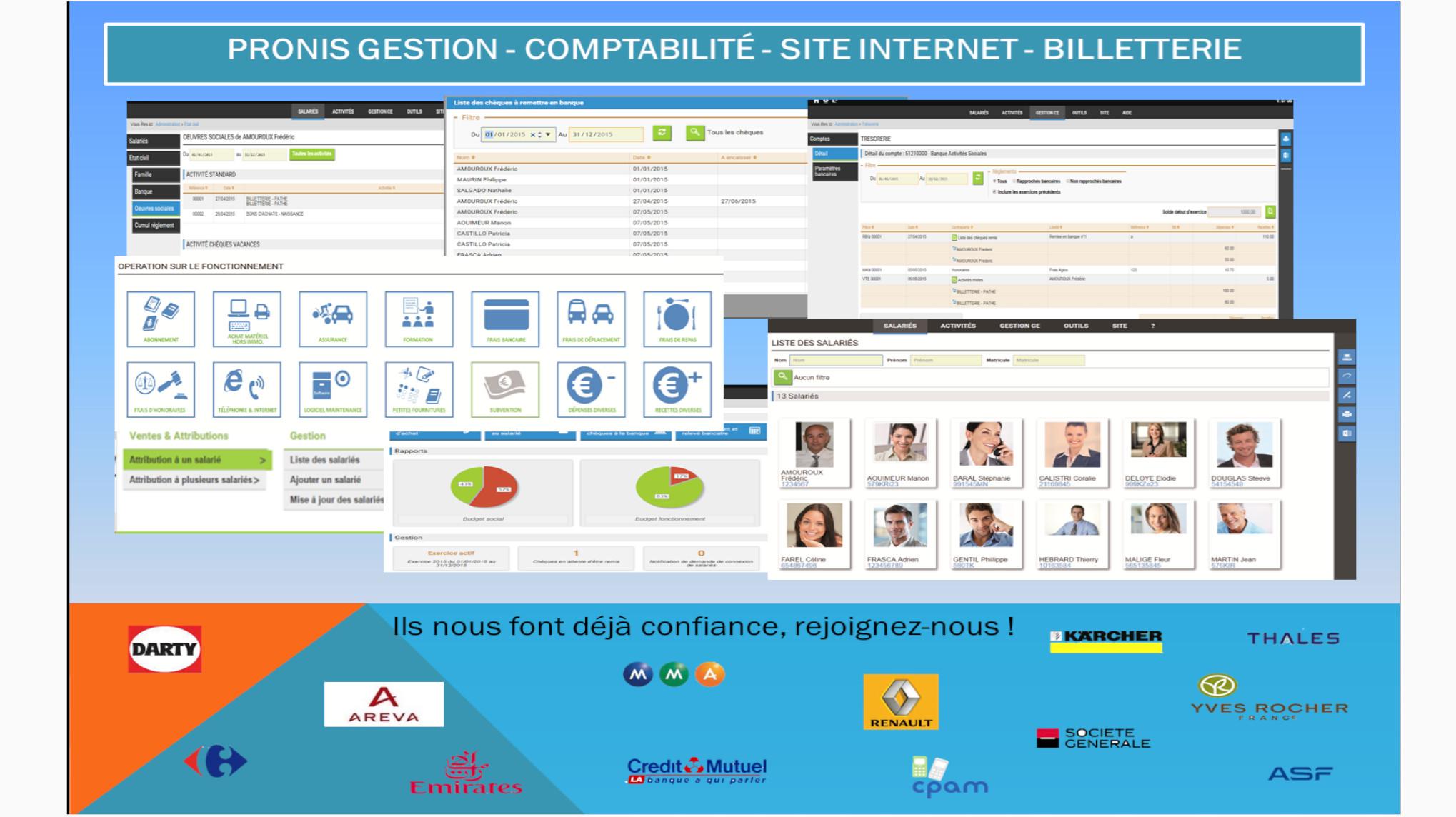 Pronis Loisirs - PRONIS GESTION - COMPTABILITÉ - SITE INTERNET - BILLETTERIE