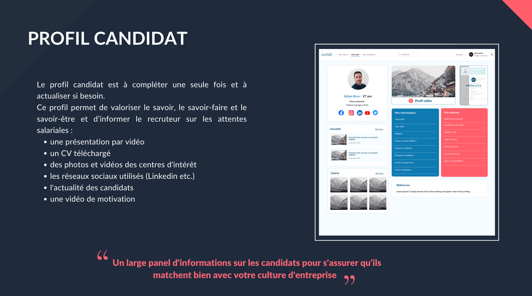 Cursor - Profil candidat