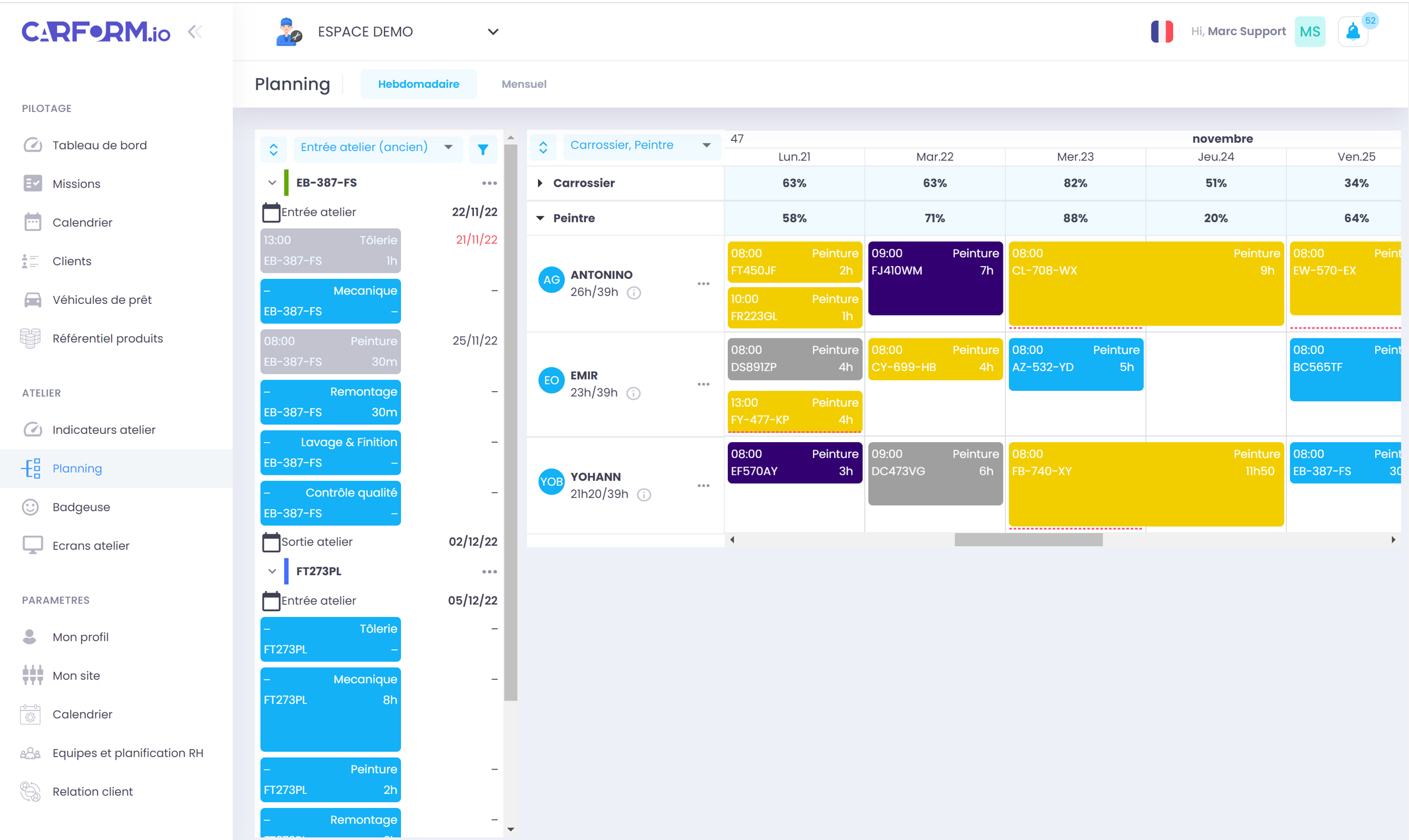 Carform - Votre planning