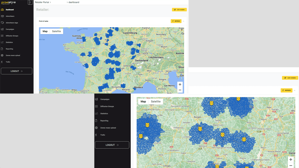 Proxistore - Création de zones de chalandise