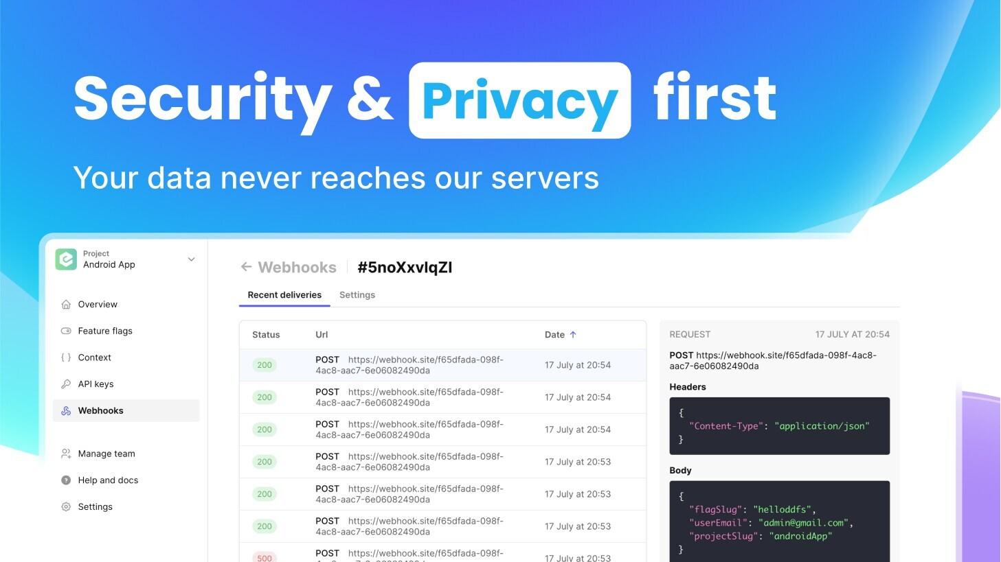 Tggl - Security & privacy first