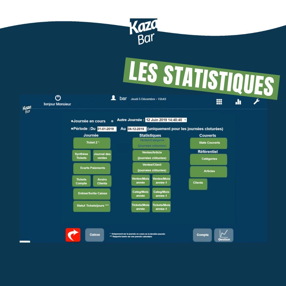 Kazabar - Interface de statistiques