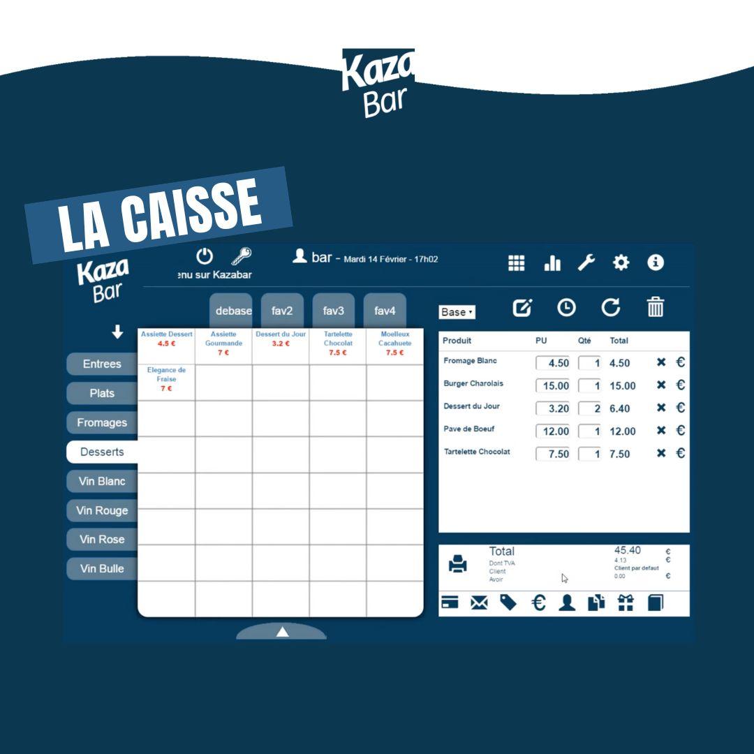 Kazabar - Interface de caisse