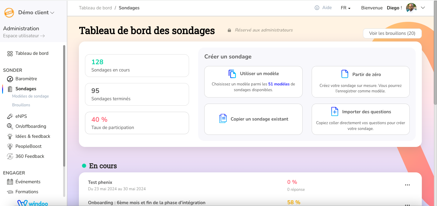 Windoo Connect - Sondages