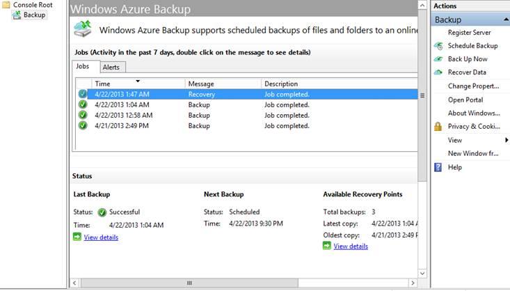 Microsoft Azure Backup - Microsoft Azure Backup: standard advanced encryption (AES) Basic knowledge (tutorials, demos), insurance against data loss