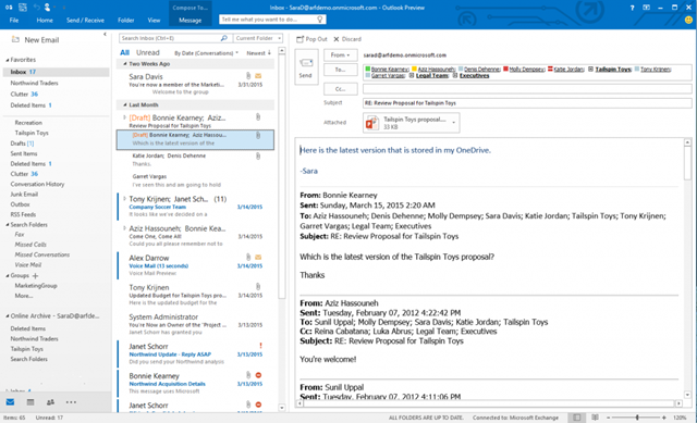 Exchange Online - Exchange Online: Service Level Agreement (SLA), Phone, geographic redundancy of data