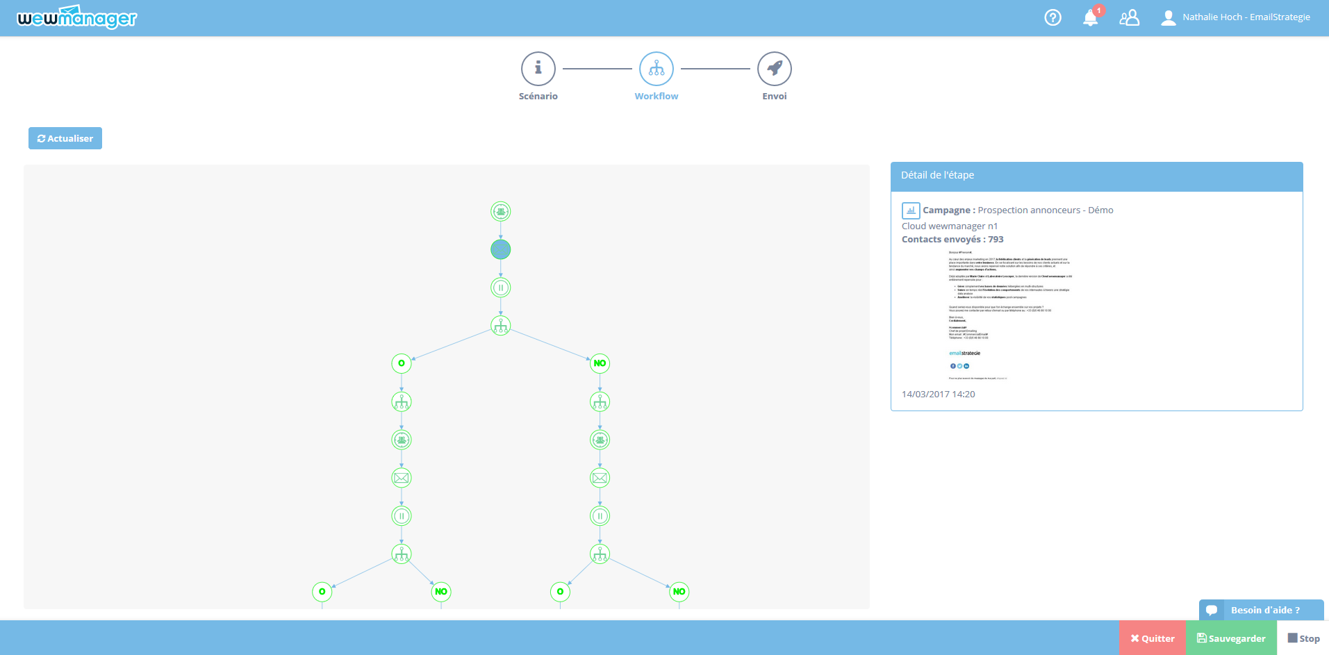 wewmanager - wewmanager Marketing Automation, Automatizado Creador de Historias, flujo de trabajo, toma de muestras, Condiciones