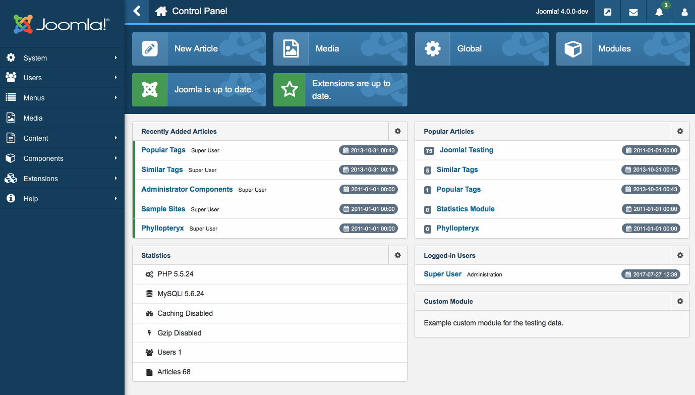 Joomla! : Sistema Flexível de Gestão de Conteúdo para Sites