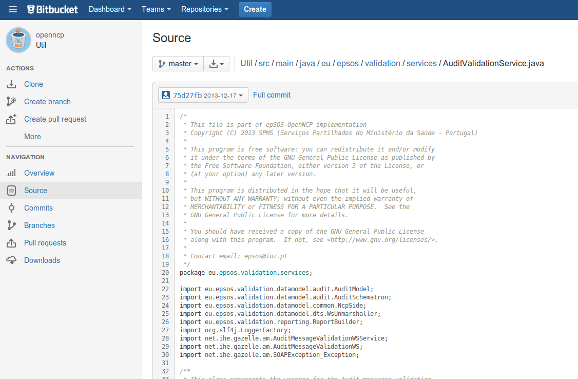 Bitbucket - bitbucket interfaz