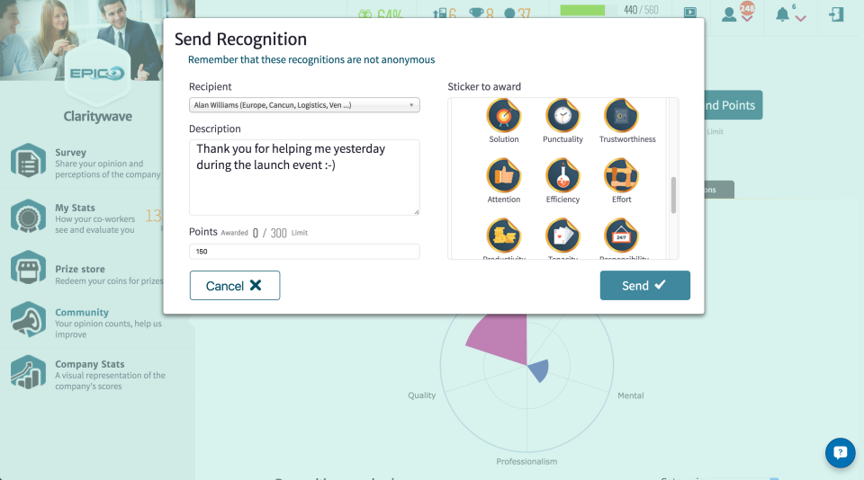 Clarity Wave - Peer-to-Peer-Anerkennung