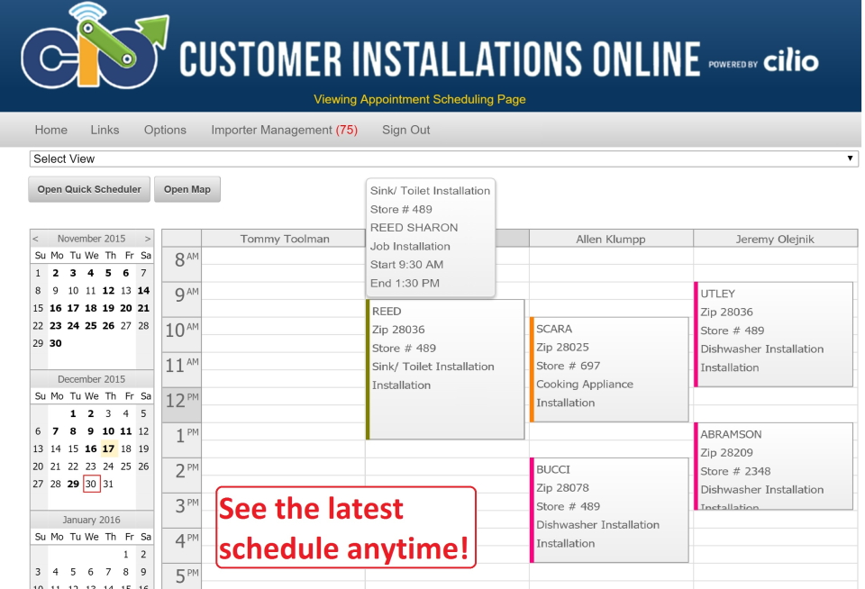 Customer Installations Online - Instalaciones de clientes en línea de pantalla-2
