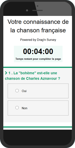 Drag'n Survey - criando testes